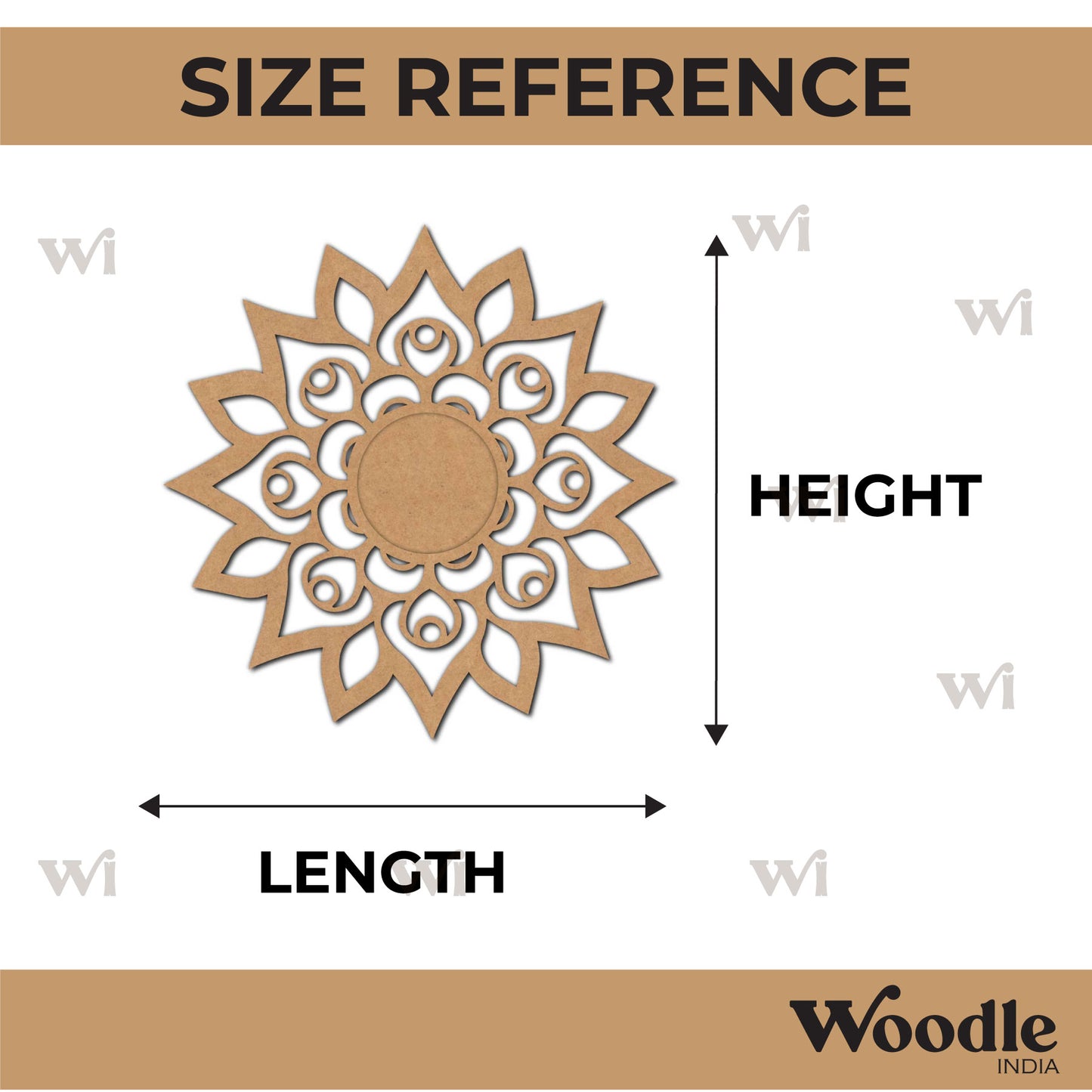 Mandala Diya Tealight Holder MDF Design 10