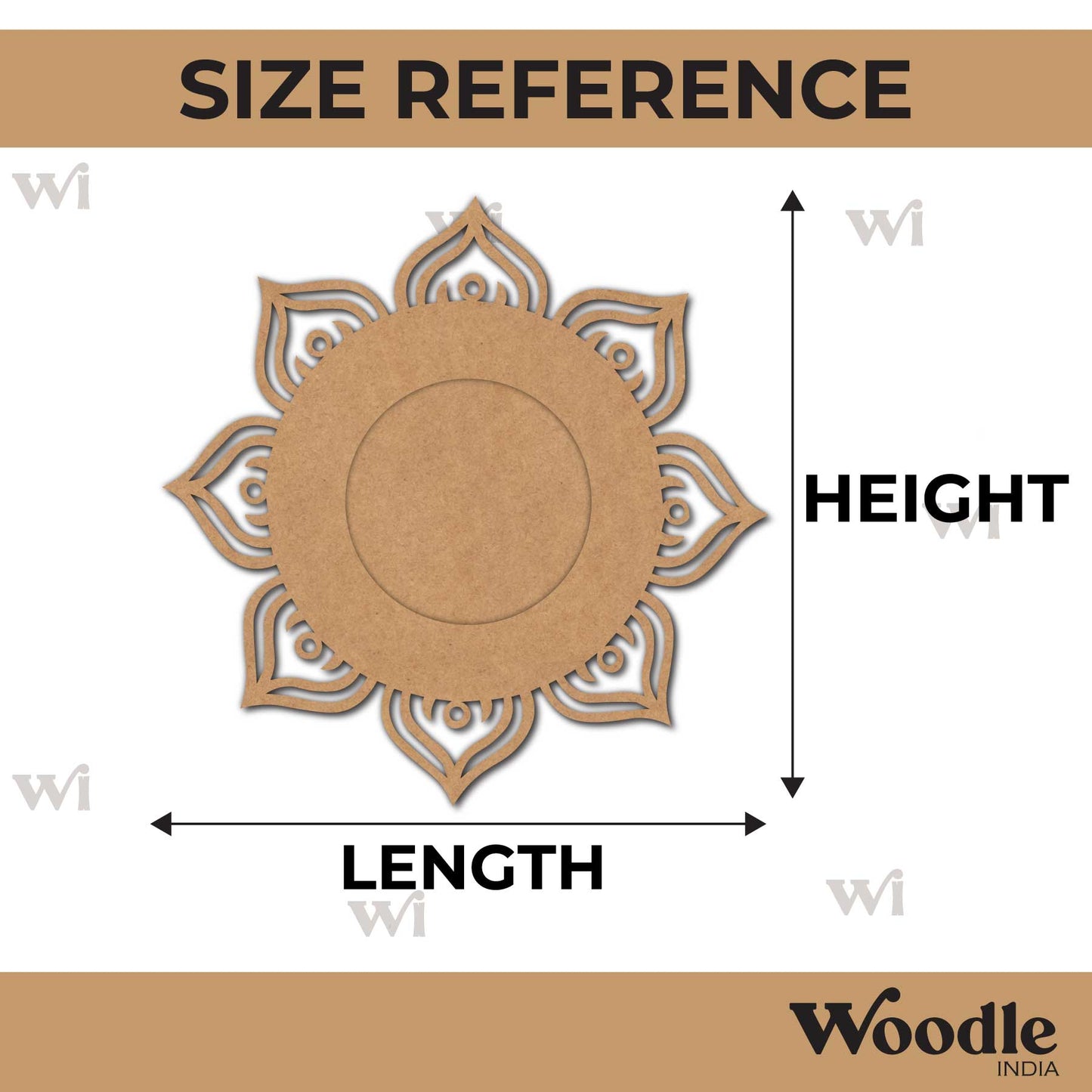 Mandala Diya Tealight Holder MDF Design 12