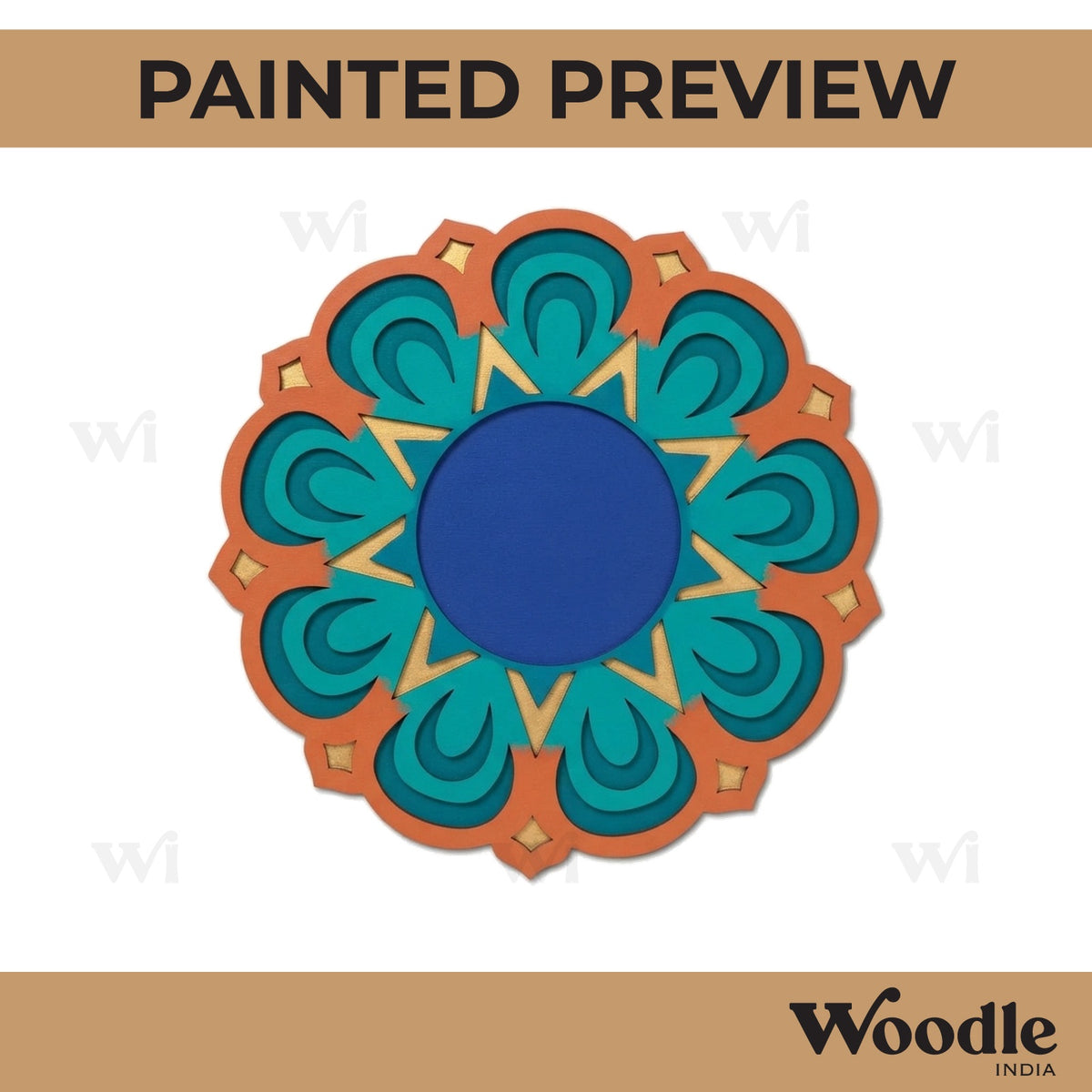 Mandala Diya Tealight Holder MDF Design 13