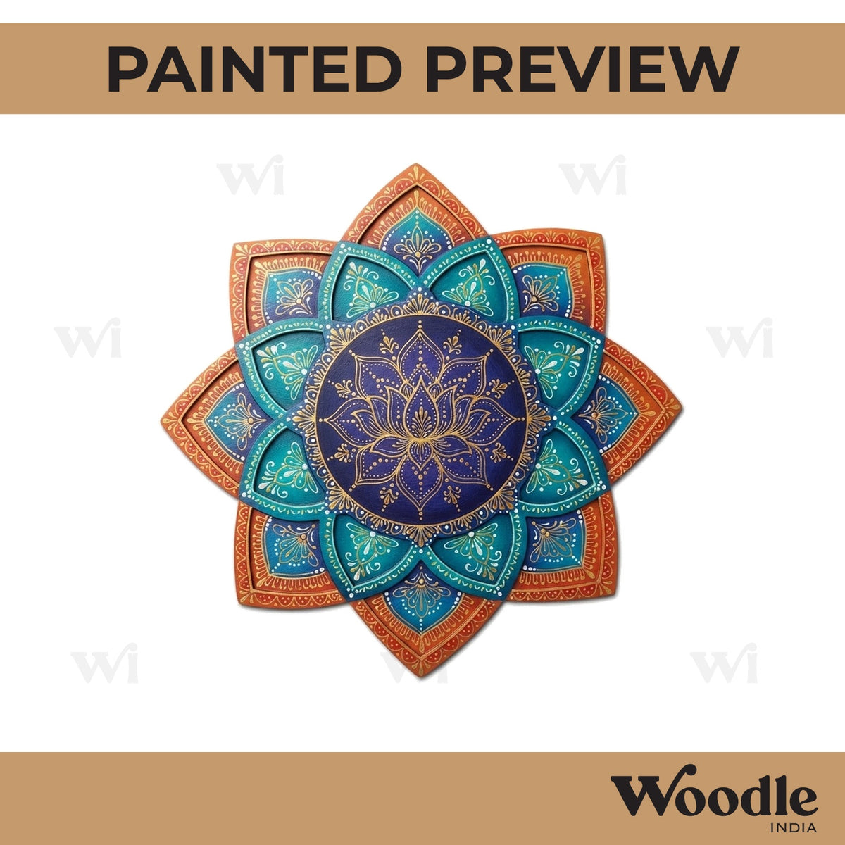 Mandala Diya Tealight Holder MDF Design 18