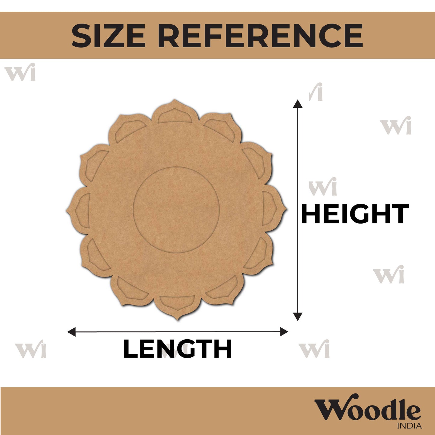 Mandala Diya Tealight Holder MDF Design 1