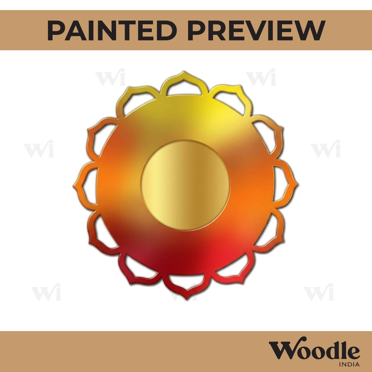 Mandala Diya Tealight Holder MDF Design 2