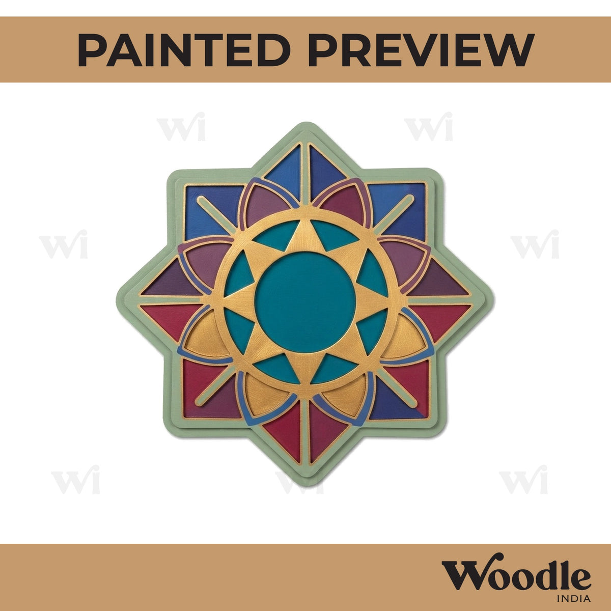 Mandala Diya Tealight Holder MDF Design 20