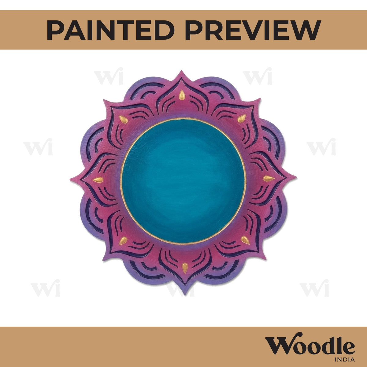 Mandala Diya Tealight Holder MDF Design 22