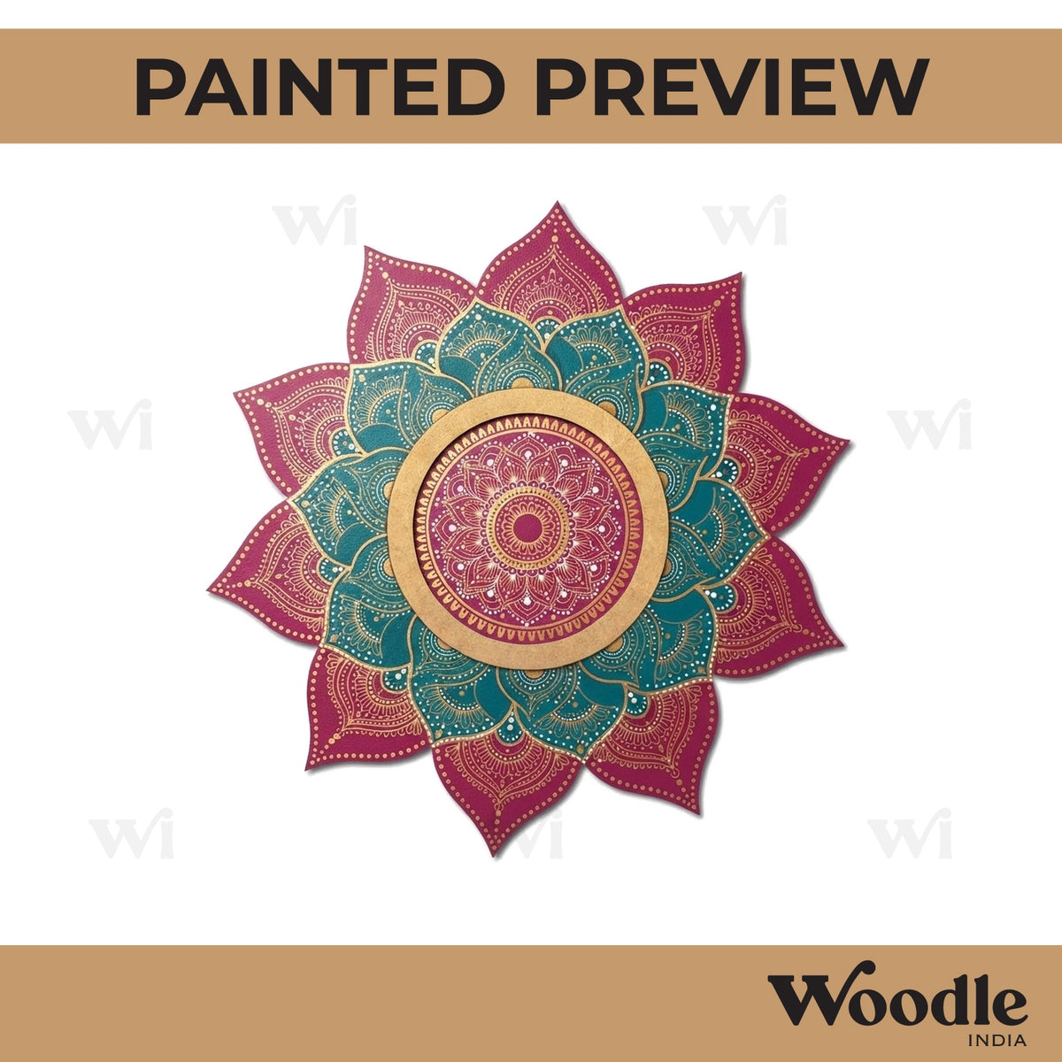 Mandala Diya Tealight Holder MDF Design 26