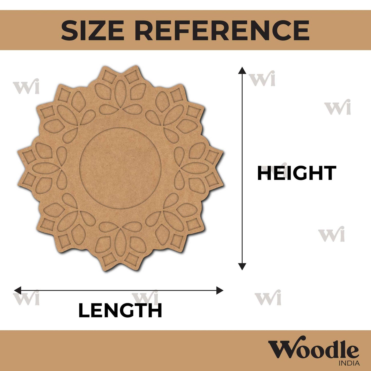 Mandala Diya Tealight Holder MDF Design 27