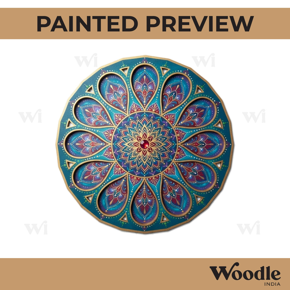 Mandala Diya Tealight Holder MDF Design 32