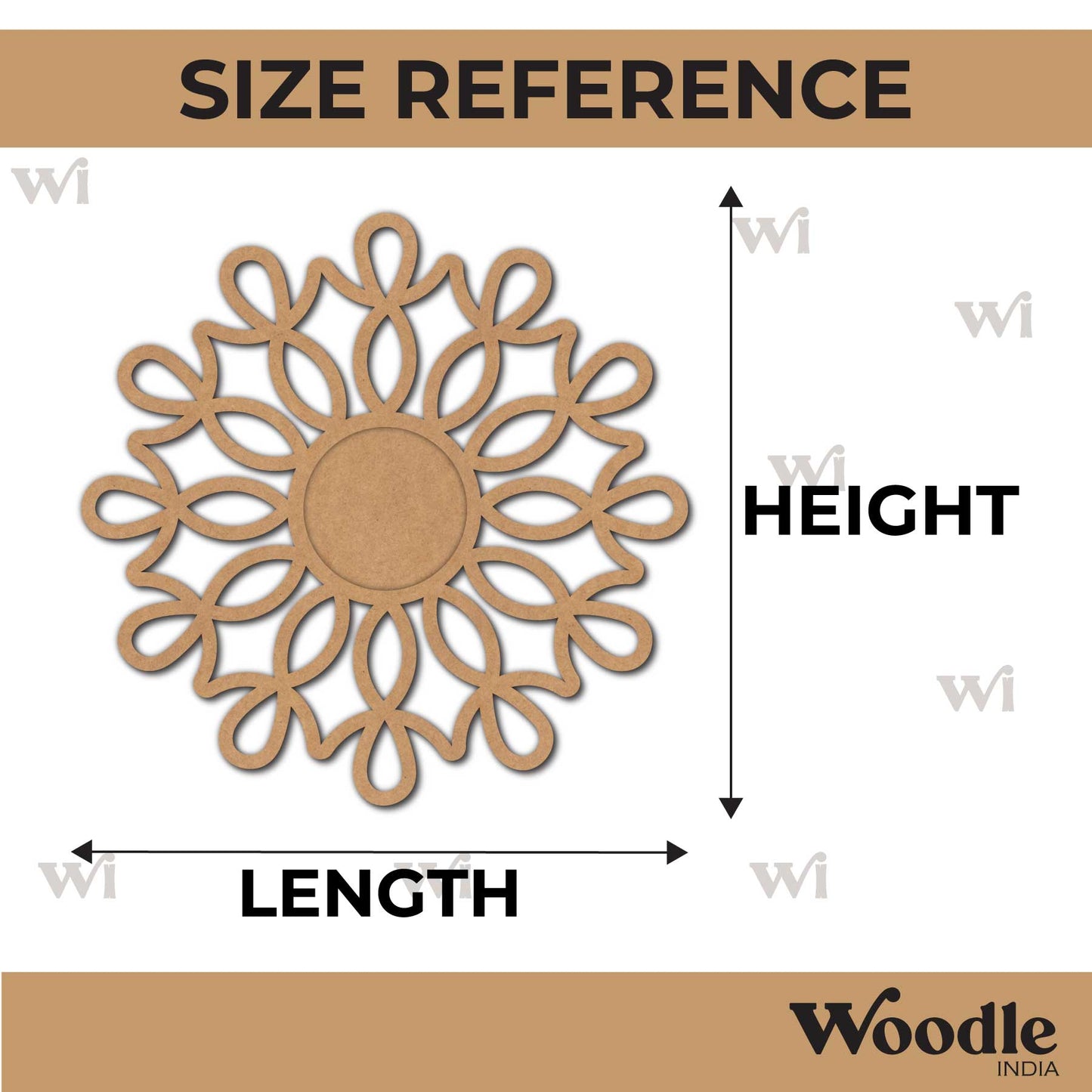 Mandala Diya Tealight Holder MDF Design 34
