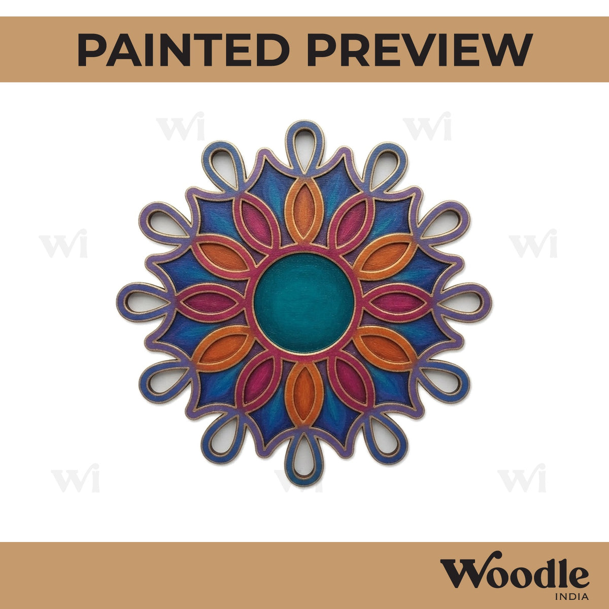 Mandala Diya Tealight Holder MDF Design 35