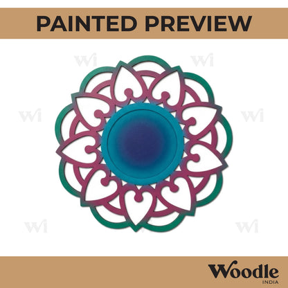 Mandala Diya Tealight Holder MDF Design 4