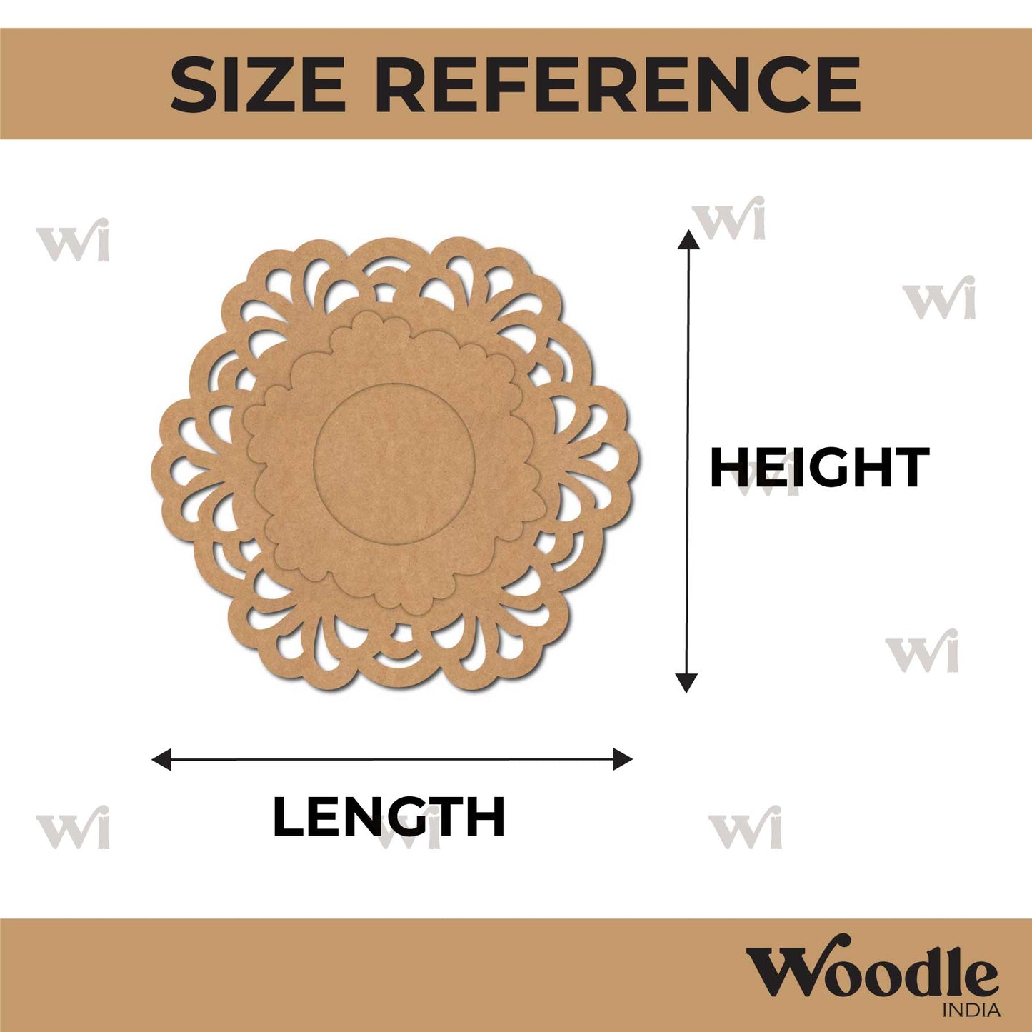 Mandala Diya Tealight Holder MDF Design 5