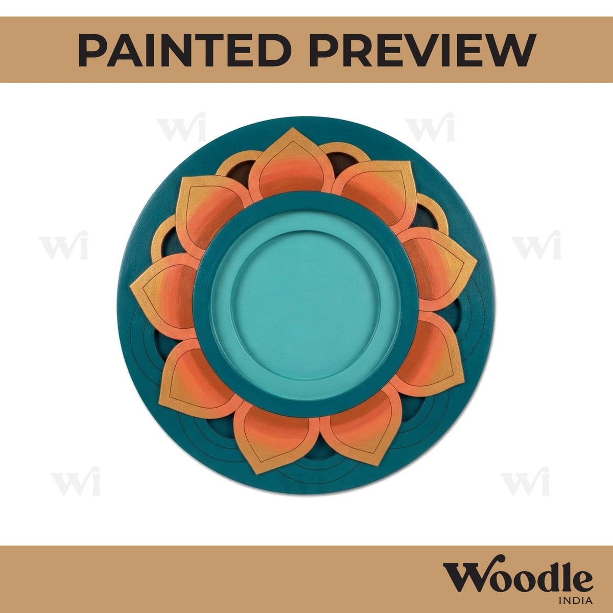 Mandala Diya Tealight Holder Pre Marked MDF Design 13