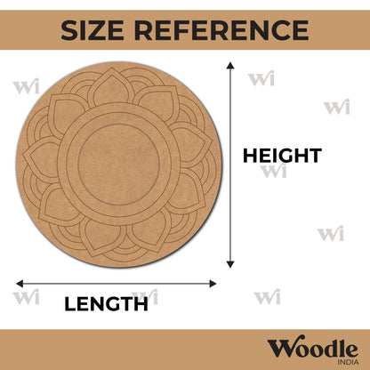 Mandala Diya Tealight Holder Pre Marked MDF Design 13