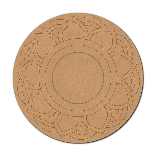 Mandala Diya Tealight Holder Pre Marked MDF Design 13