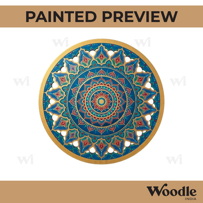 Mandala Diya Tealight Holder Pre Marked MDF Design 14
