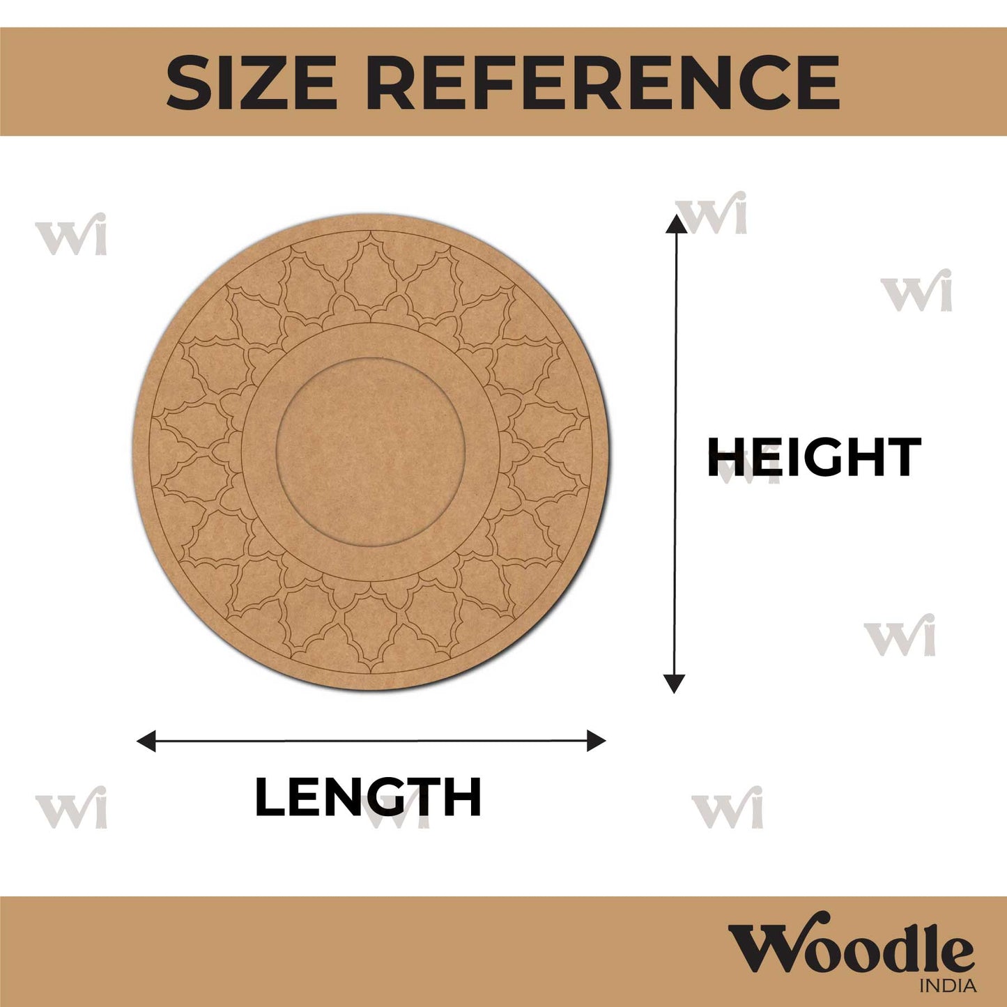 Mandala Diya Tealight Holder Pre Marked MDF Design 14