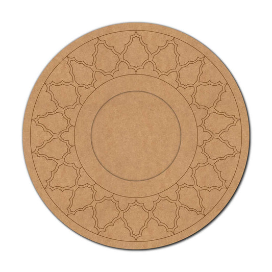 Mandala Diya Tealight Holder Pre Marked MDF Design 14