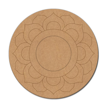 Mandala Diya Tealight Holder Pre Marked MDF Design 15