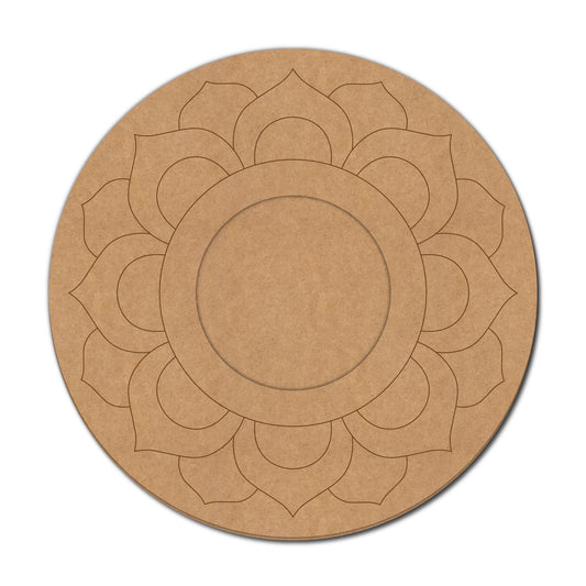 Mandala Diya Tealight Holder Pre Marked MDF Design 15
