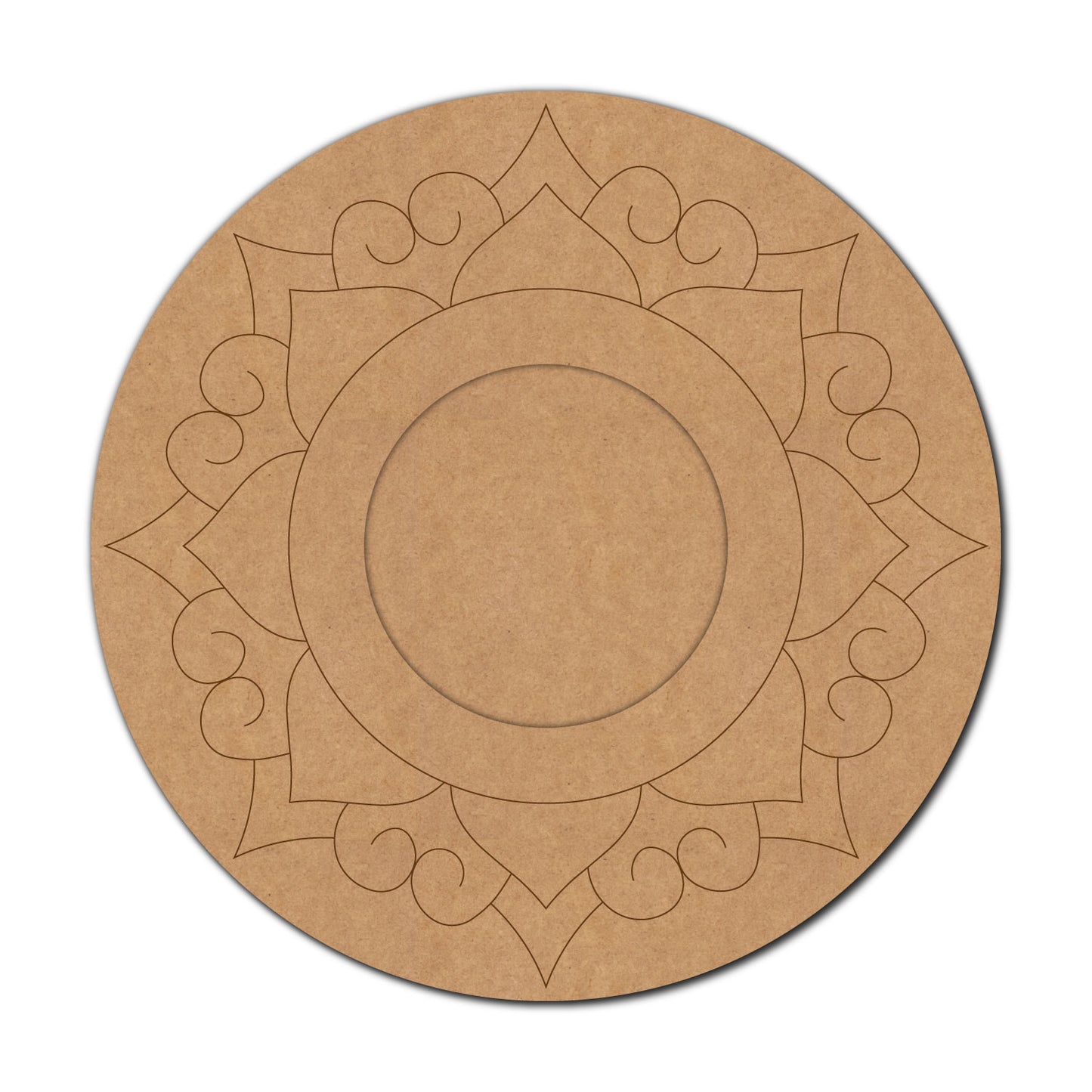Mandala Diya Tealight Holder Pre Marked MDF Design 16