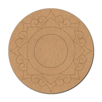 Mandala Diya Tealight Holder Pre Marked MDF Design 16