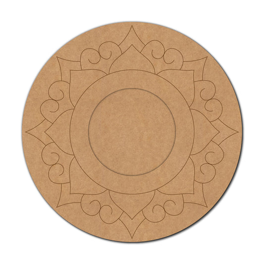 Mandala Diya Tealight Holder Pre Marked MDF Design 16