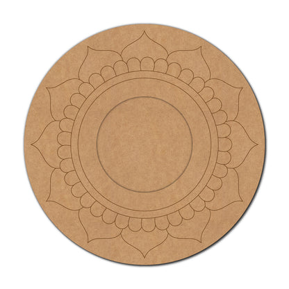 Mandala Diya Tealight Holder Pre Marked MDF Design 17