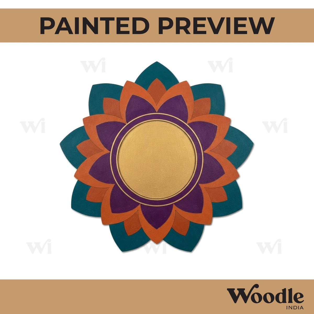 Mandala Diya Tealight Holder Pre Marked MDF Design 18