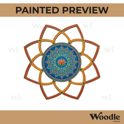 Mandala Diya Tealight Holder Pre Marked MDF Design 19