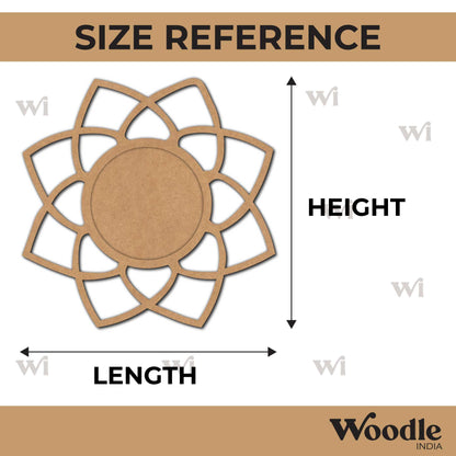 Mandala Diya Tealight Holder Pre Marked MDF Design 19