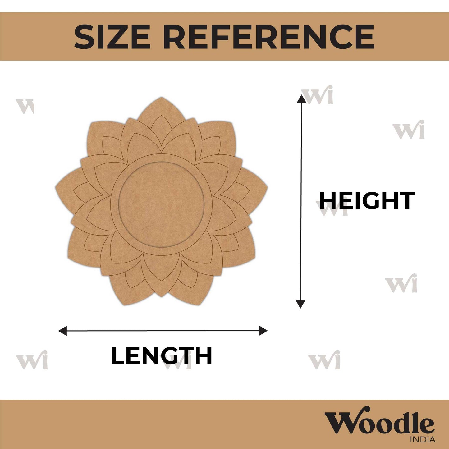 Mandala Diya Tealight Holder Pre Marked MDF Design 21