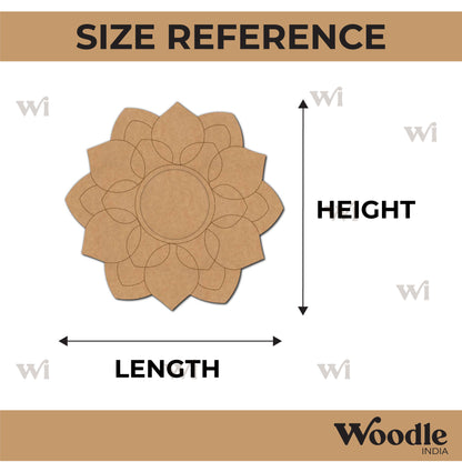 Mandala Diya Tealight Holder Pre Marked MDF Design 22