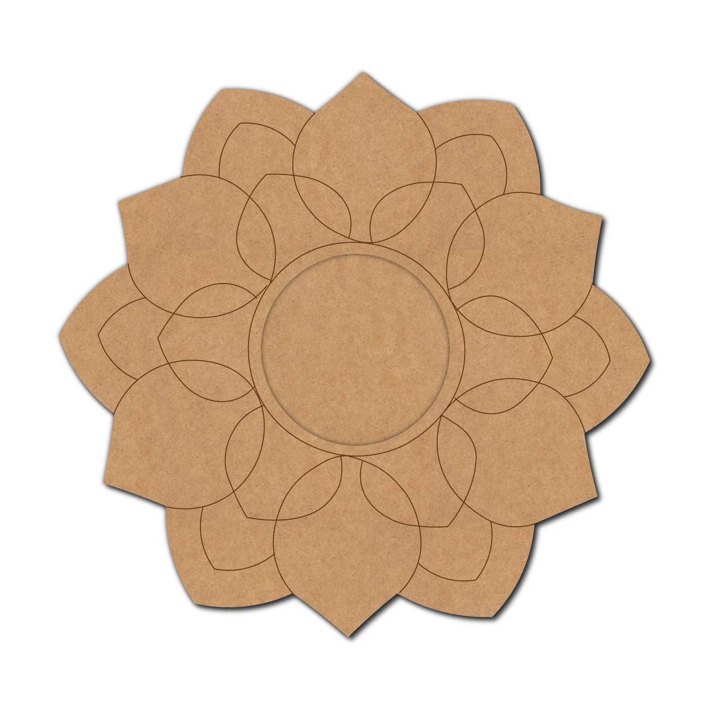 Mandala Diya Tealight Holder Pre Marked MDF Design 22