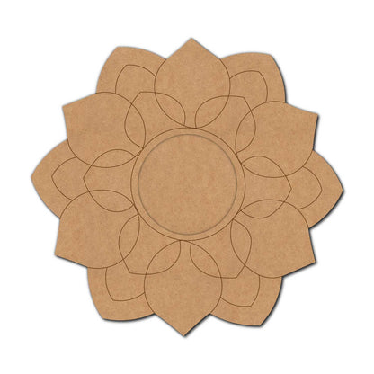 Mandala Diya Tealight Holder Pre Marked MDF Design 22