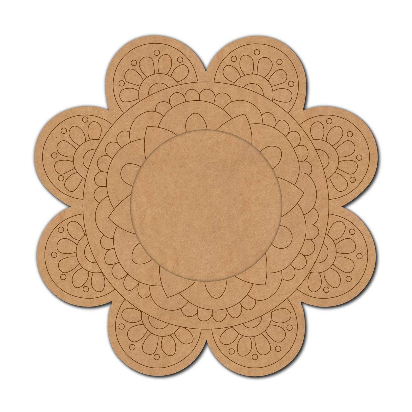 Mandala Diya Tealight Holder Pre Marked MDF Design 23