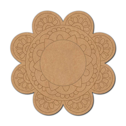 Mandala Diya Tealight Holder Pre Marked MDF Design 23
