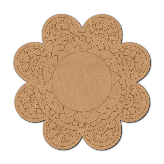Mandala Diya Tealight Holder Pre Marked MDF Design 23