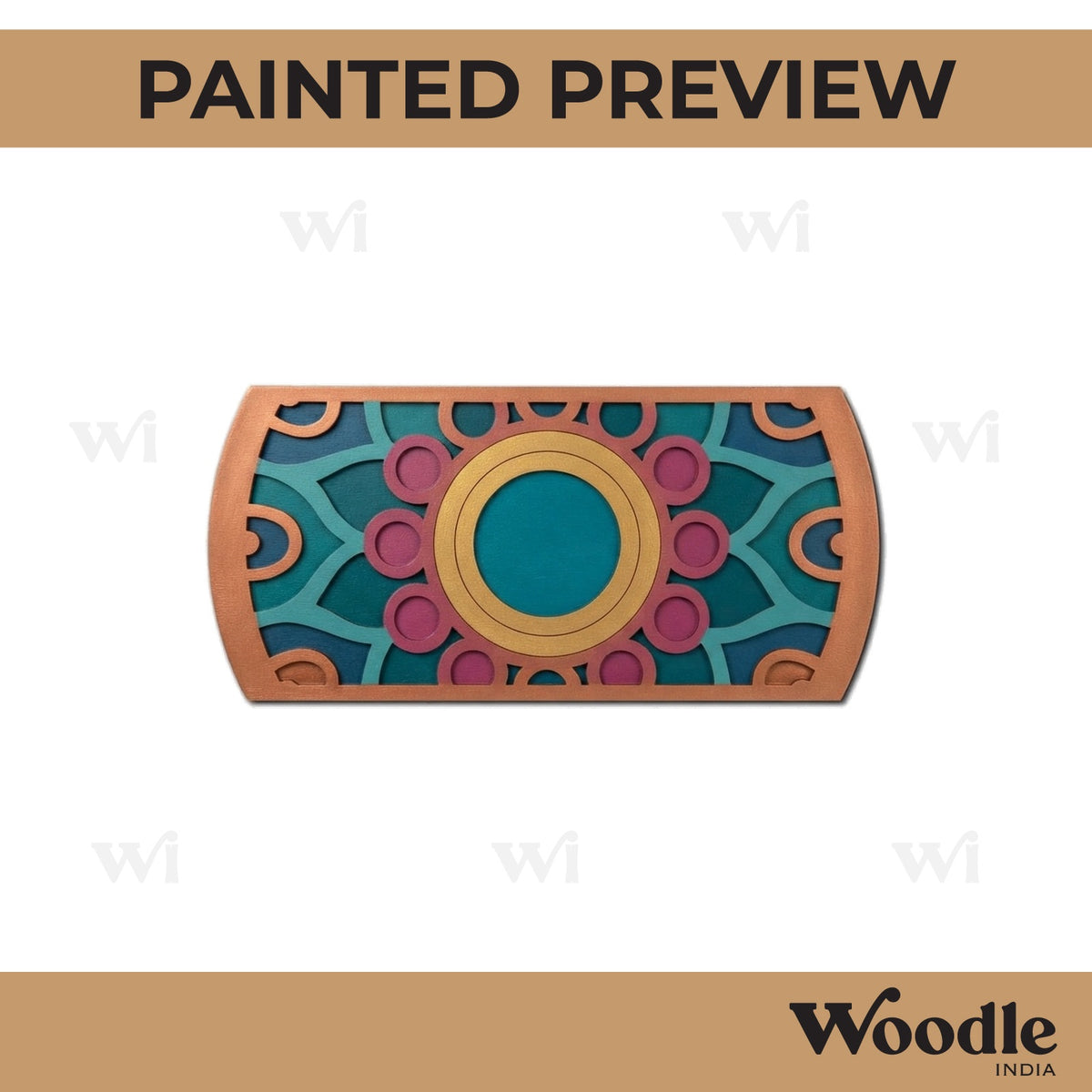 Mandala Diya Tealight Holder Pre Marked MDF Design 24