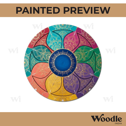 Mandala Diya Tealight Holder Pre Marked MDF Design 26