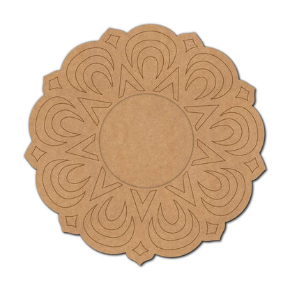 Mandala Diya Tealight Holder Pre Marked MDF Design 27