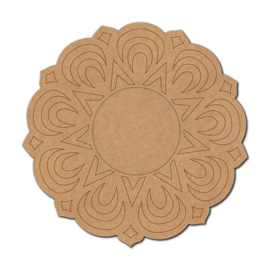 Mandala Diya Tealight Holder Pre Marked MDF Design 27