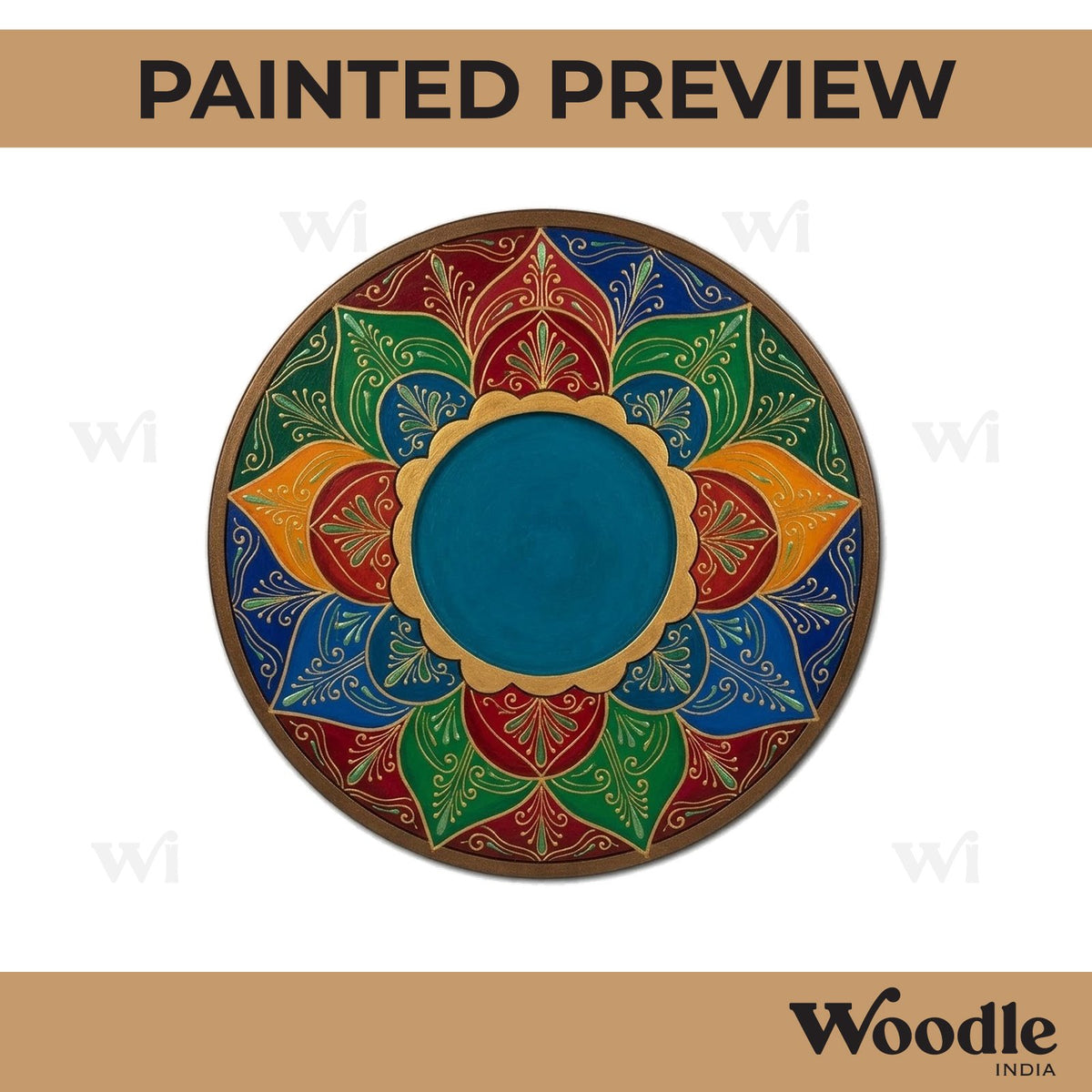 Mandala Diya Tealight Holder Pre Marked MDF Design 29