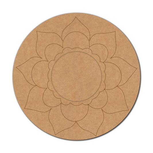 Mandala Diya Tealight Holder Pre Marked MDF Design 29