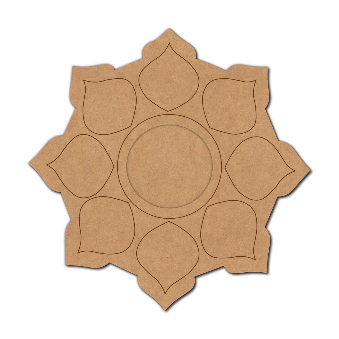 Mandala Diya Tealight Holder Pre Marked MDF Design 30