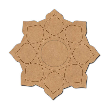 Mandala Diya Tealight Holder Pre Marked MDF Design 30
