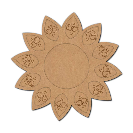 Mandala Diya Tealight Holder Pre Marked MDF Design 32