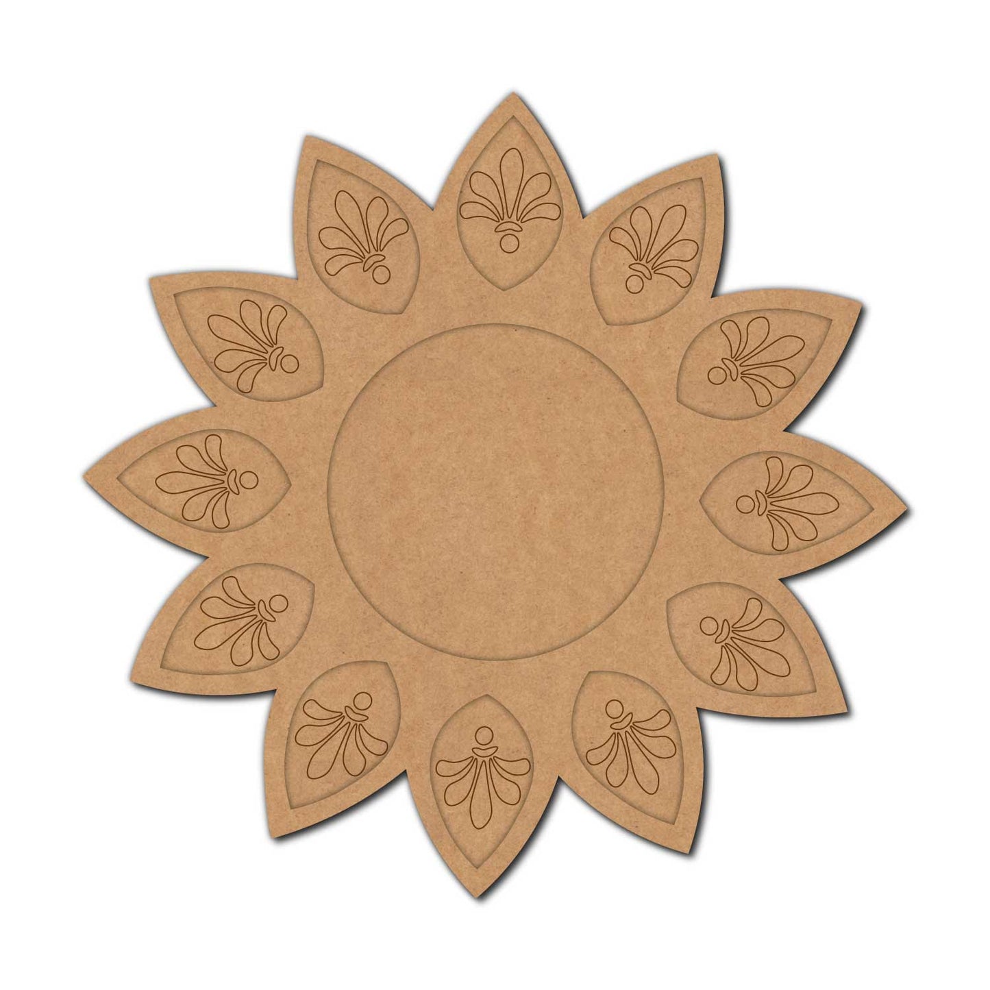 Mandala Diya Tealight Holder Pre Marked MDF Design 33