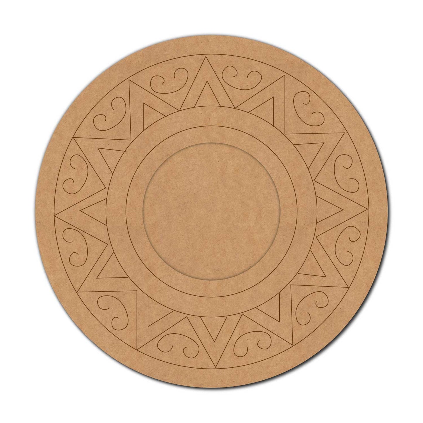 Mandala Diya Tealight Holder Pre Marked MDF Design 34