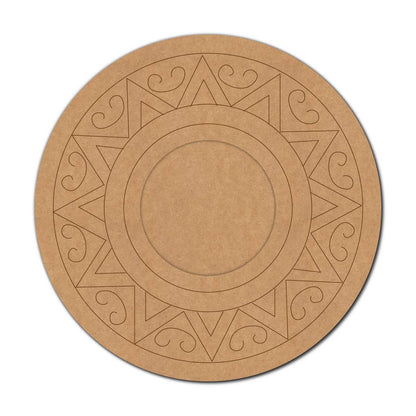 Mandala Diya Tealight Holder Pre Marked MDF Design 34