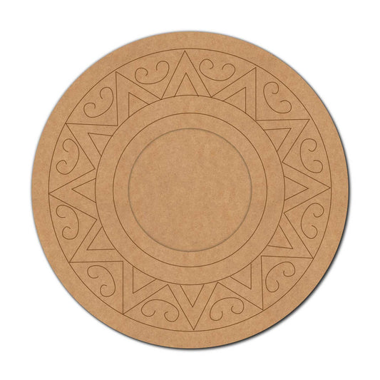 Mandala Diya Tealight Holder Pre Marked MDF Design 34